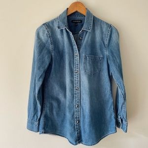 Banana Republic pocket denim shirt medium wash 100% cotton size S